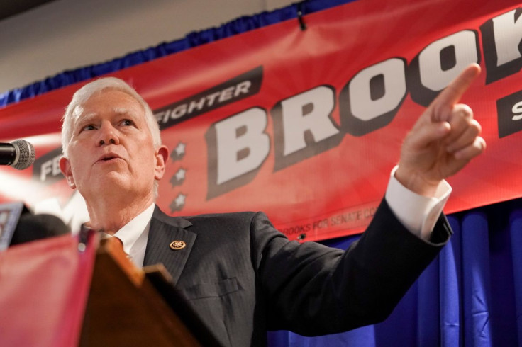 U.S. Rep. Mo Brooks (R-AL) makes an announcement in Huntsville, Alabama, U.S. March 22, 2021. 