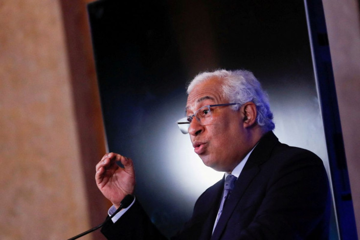Portugal's Prime Minister Antonio Costa speaks during a news conference to announce the gradual lifting of lockdown measures amid the coronavirus disease (COVID-19) pandemic, at Ajuda Palace in Lisbon, Portugal, March 11, 2021.