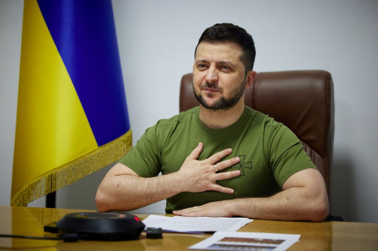 Ukraine's President Volodymyr Zelenskiy addresses French lawmakers via video lin, as Russia's attack on Ukraine continues, in Kyiv, Ukraine March 23, 2022.  Ukrainian Presidential Press Service/Handout via REUTERS 