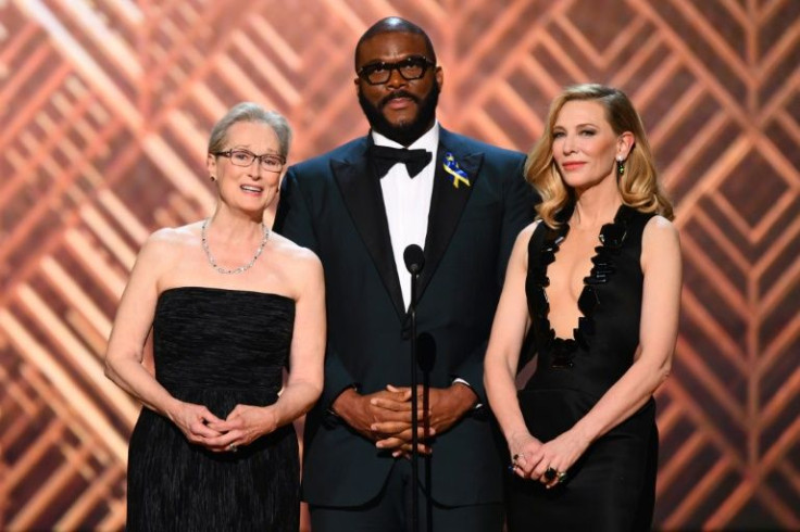 (L-R) Meryl Streep, Tyler Perry and Cate Blanchett are just a few of the A-listers in "Don't Look Up"