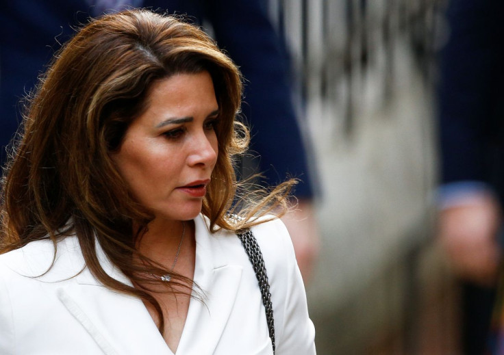 Princess Haya bint Al Hussein, the wife of Dubai's Sheikh Mohammed bin Rashid Al Maktoum, arrives at the High Court in London, Britain February 26, 2020. 