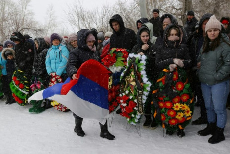 It was one of the first funerals of Russian soldiers killed in the Ukraine conflict