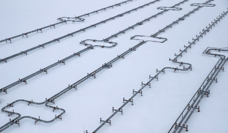 A view shows pipelines at a gas processing facility, operated by Gazprom company, at Bovanenkovo gas field on the Arctic Yamal peninsula, Russia May 21, 2019. 