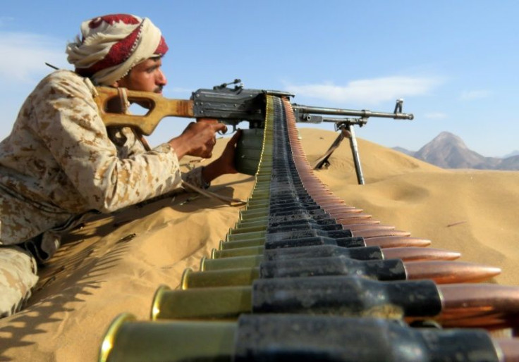 A Yemeni pro-government fighter on the frontline in Marib in November