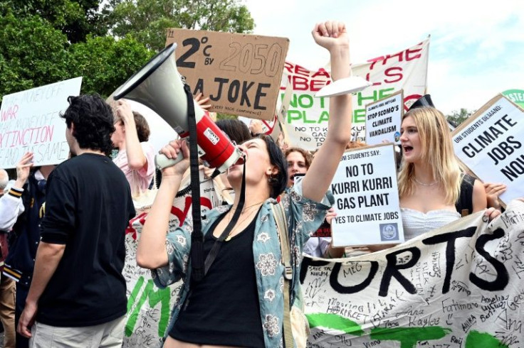 Australian students took to the streets of Sydney on Friday to demand government action against climate change