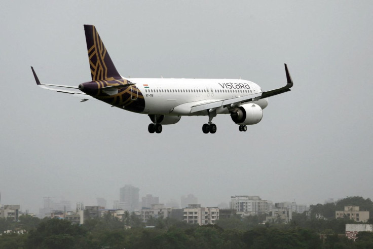 A Vistara Airbus A320 passenger aircraft prepares to land at Chhatrapati Shivaji International airport in Mumbai, India, July 11, 2018.