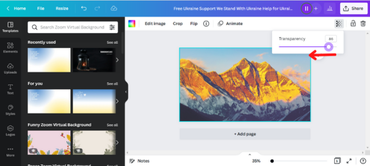 Image Transparency