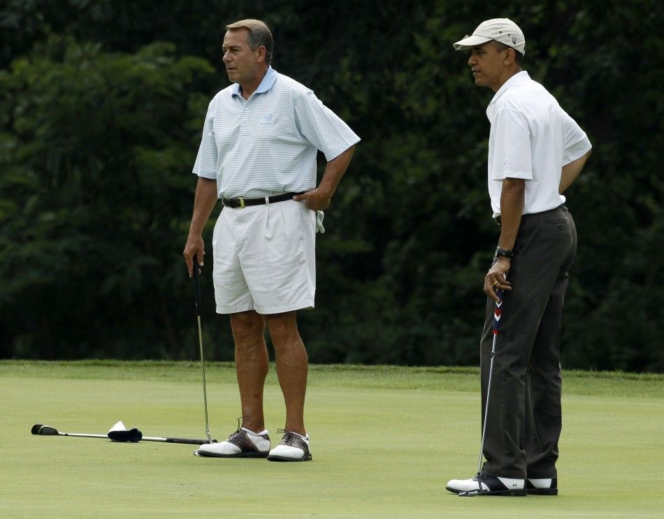 U.S. President Barack Obama and U.S. Speaker of the House John Boehner