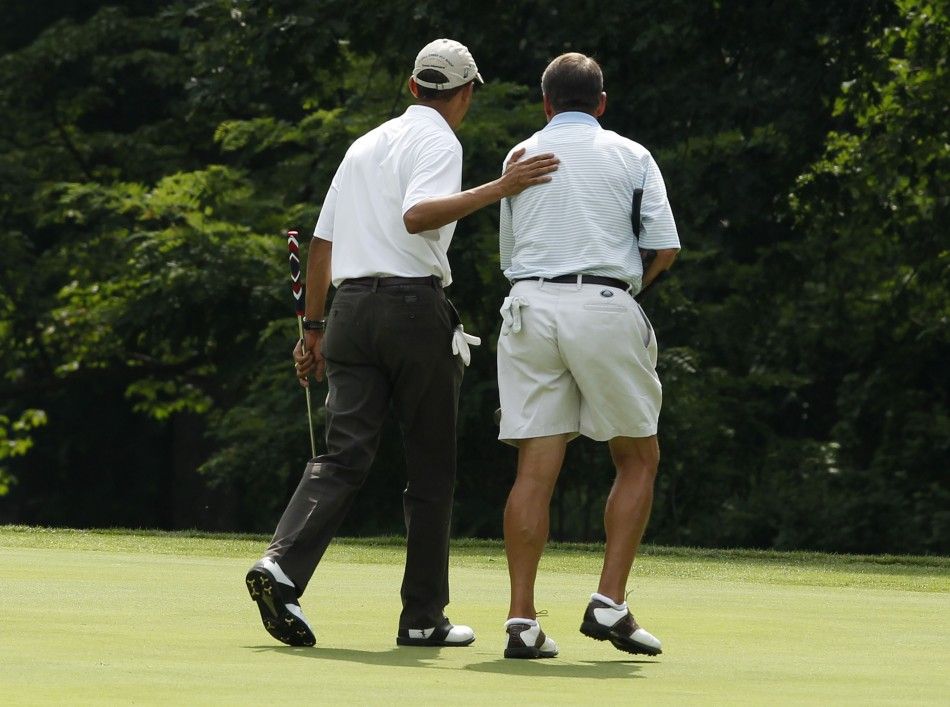 U.S. President Barack Obama L, and U.S. Speaker of the House John Boehner  R