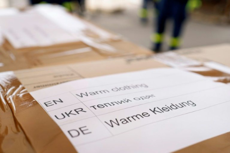 A box containing warm clothing