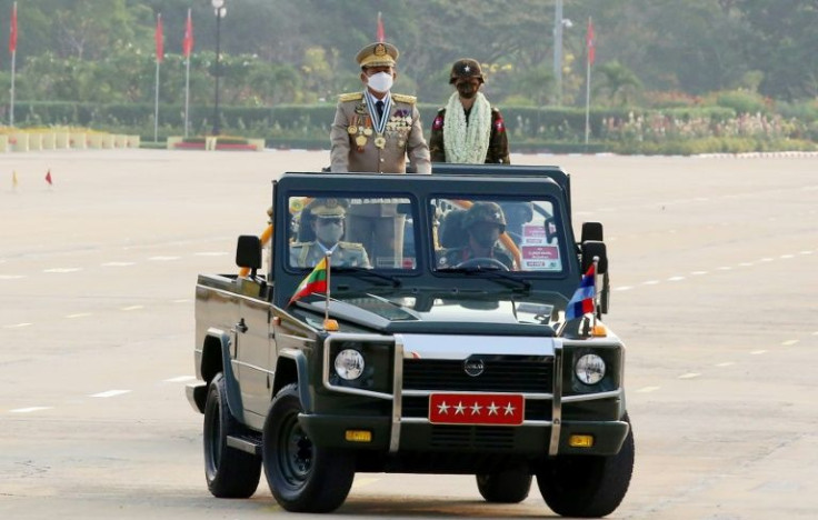 Myanmar's Chief Senior General Min Aung Hlaing accused unnamed 'foreign aggressors' of working against the military