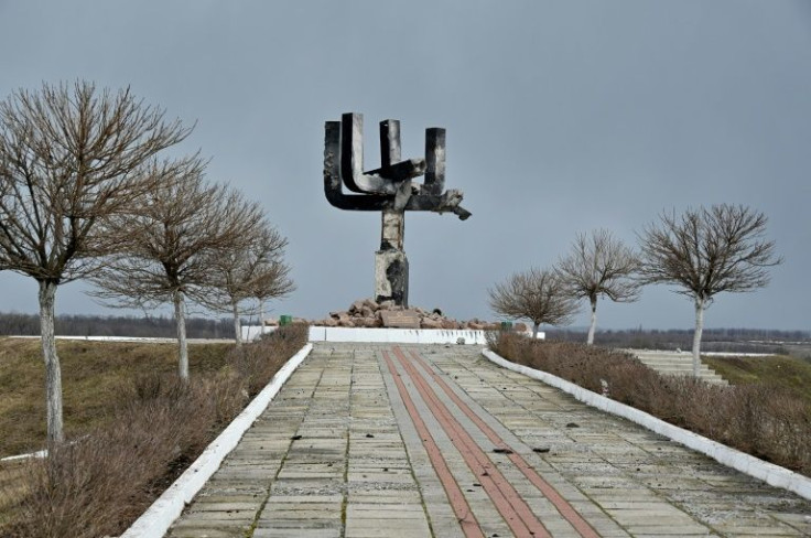 A Holocaust memorial at Drobytskyi Yar commemorating 15,000 Jews murdered by the Nazis in World War II was damaged by Russan shelling