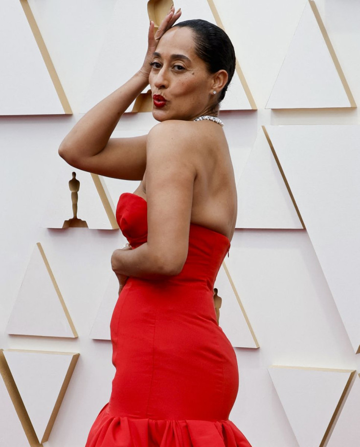 Tracee Ellis Ross poses on the red carpet during the Oscars arrivals at the 94th Academy Awards in Hollywood, Los Angeles, California, U.S., March 27, 2022. 