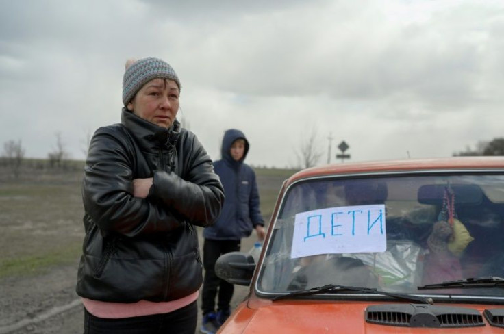 They put the Russian word for 'child' ont he windows and windscreen of their car
