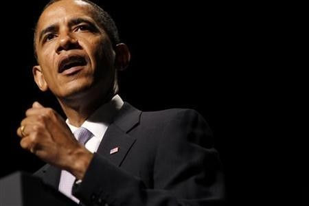 U.S. President Barack Obama marks Father's Day, speaking during his visit to the nonprofit group Town Hall Education, in Washington, June 21, 2010.