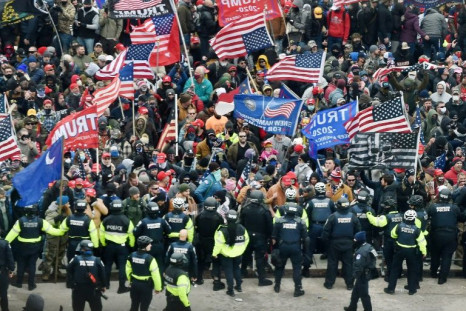 Trump supporters storming the US Capitol on January 6, 2021