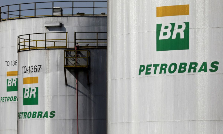 The logo of Brazil's state-run Petrobras oil company is seen on a tank in at Petrobras Paulinia refinery in Paulinia, Brazil July 1, 2017. 
