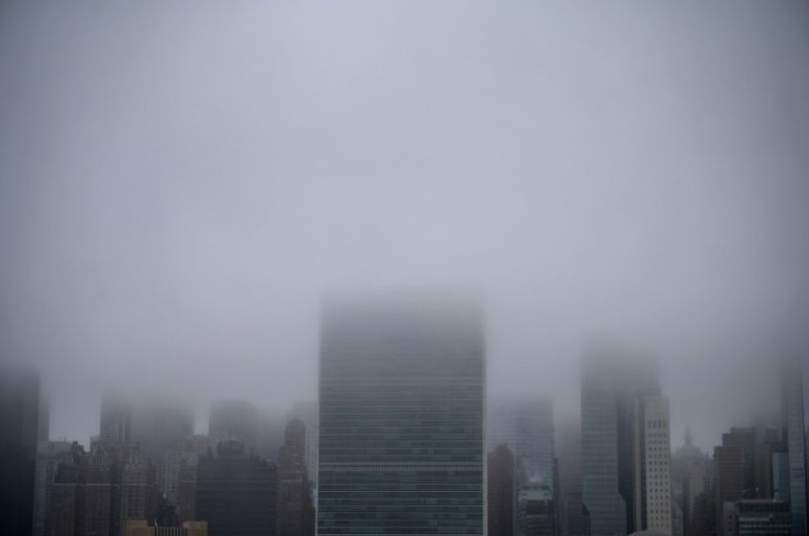 UN headquarters are seen in New York on March 24, 2022