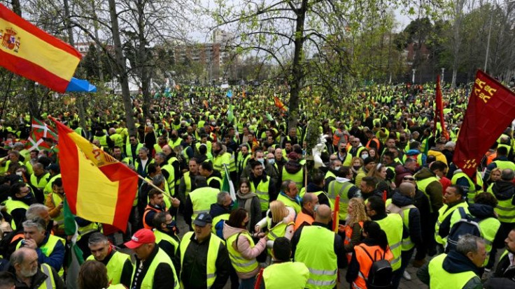 Spanish truck drivers and farmers have held protests and strikes over soaring fuel prices