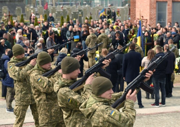 Kyiv says 1,300 soldiers have been killed out of the country's standing land-based force of 130,000 troops