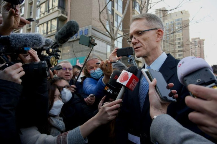Australian Ambassador to China Graham Fletcher was denied entry to the closed-door hearing