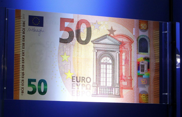 The European Central Bank (ECB) presents the new 50 euro note at the bank's headquarters in Frankfurt, Germany, July 5, 2016.  