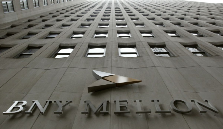 A BNY Mellon sign is seen on their headquarters in New York's financial district, January 19, 2011.