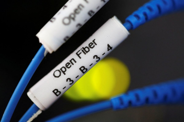 Optical fiber cables for internet providers are seen running into a Enel Group server room in Perugia, Italy, June 23, 2017.