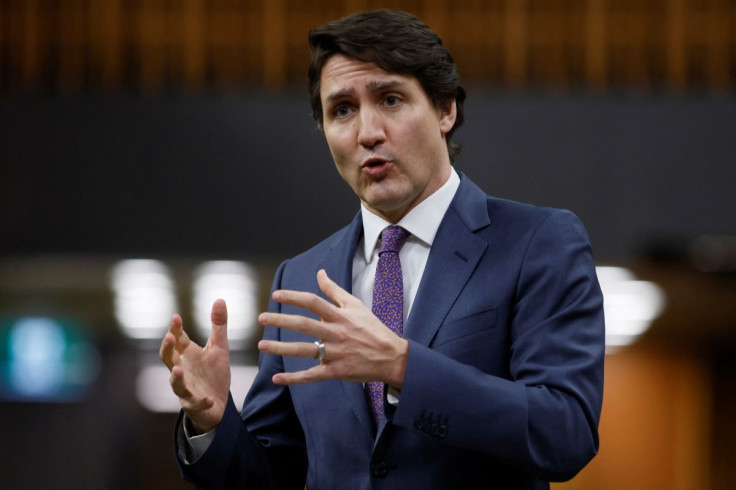 Canada's Prime Minister Justin Trudeau speaks during Question Period in the House of Commons on Parliament Hill in Ottawa, Ontario, Canada March 31, 2022. 