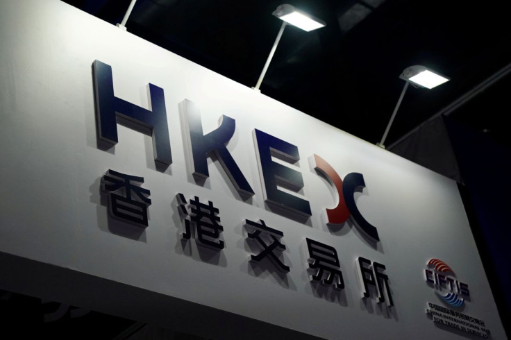A Stock Exchange of Hong Kong (HKEX) logo in Beijing, China September 4, 2020. 