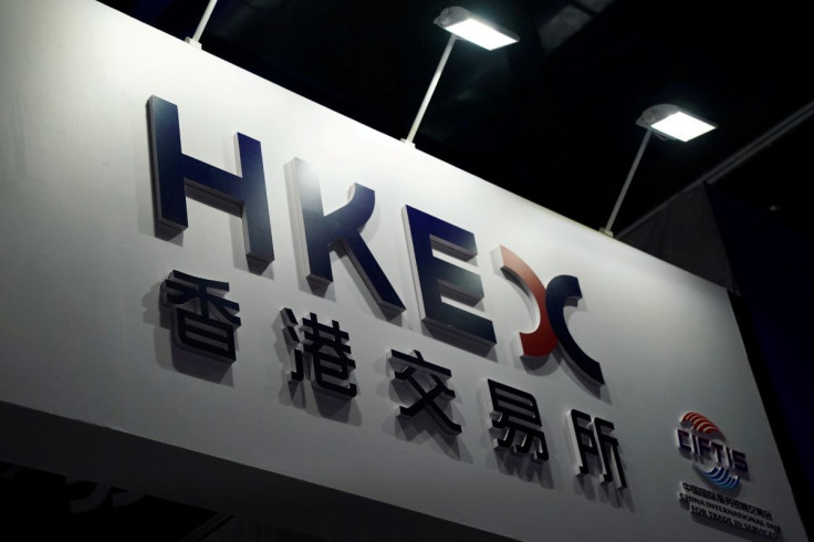 A Stock Exchange of Hong Kong (HKEX) logo in Beijing, China September 4, 2020.