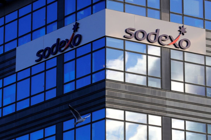 The logo of French food services and facilities management group Sodexo is seen at the company headquarters in Issy-les-Moulineaux near Paris, France, November 30, 2018.