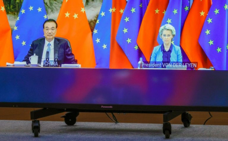 EU chiefs Charles Michel and Ursula von der Leyen held talks first with Chinese Premier Li Keqiang ahead of a video conference with President Xi Jinping