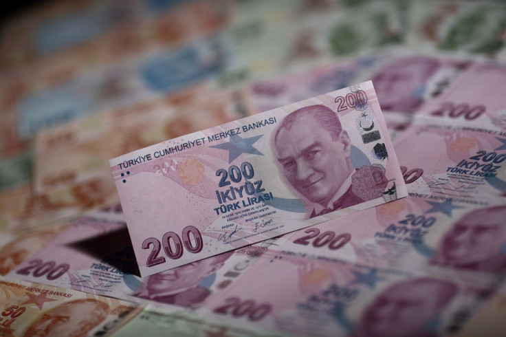 Turkish lira banknotes are seen in this illustration taken in Istanbul, Turkey November 23, 2021. 