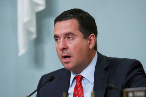 Ranking Member Devin Nunes (R-CA), speaks during the House Permanent Select Committee on Intelligence annual World-Wide Threat Hearing at the U.S. Capitol in Washington, U.S., April 15, 2021.Tasos Katopodis/Pool via 
