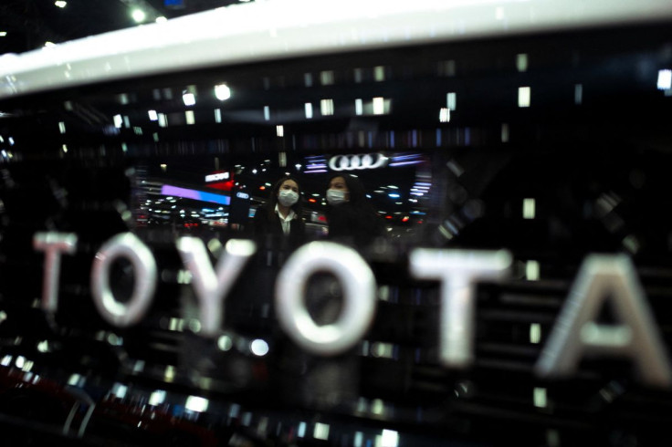 The Toyota logo is pictured at the 43rd Bangkok International Motor Show, in Bangkok, Thailand, March 22, 2022. 