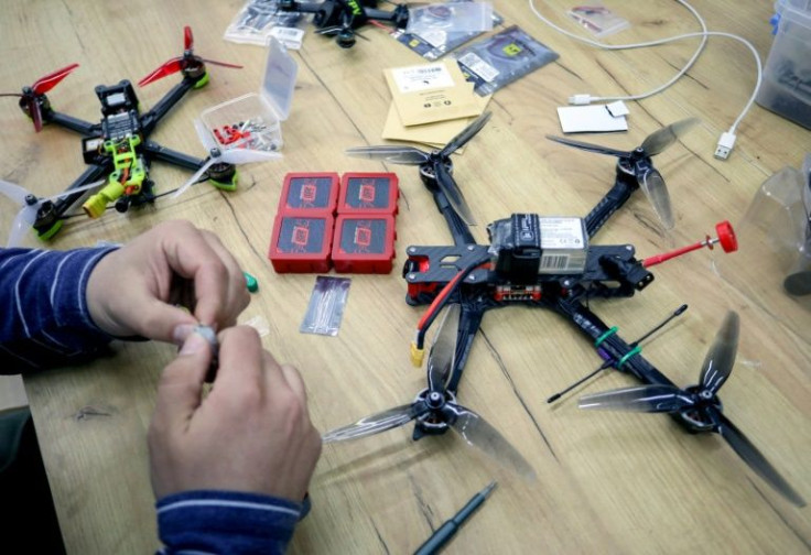 The drones are put together from over-the-counter kits, 3D printed parts and components ordered online