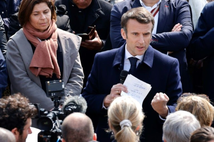 President Emmanuel Macron's campaign rally will be held in a vast indoor stadium that usually hosts top-level rugby and rock concerts