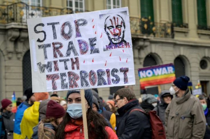 The demonstration aimed at pushing Switzerland to engage in efforts to secure a ceasefire