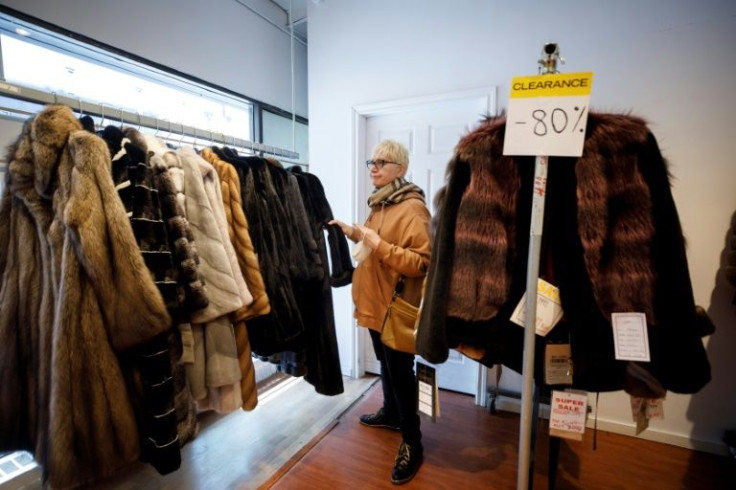 Fur goods at Herman Sellers Gough Furs storefront in the Yorkville neighborhood in Toronto