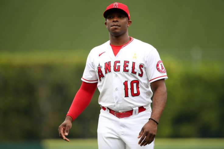 Justin Upton #10 of the Los Angeles Angels