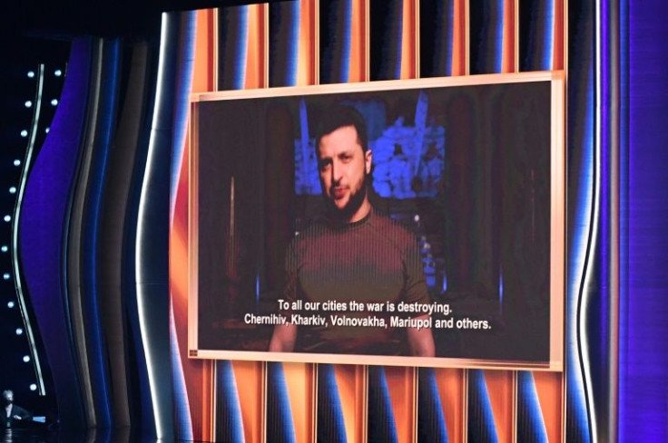 Ukrainian President Volodymyr Zelensky's video message to the Grammys offered a somber note