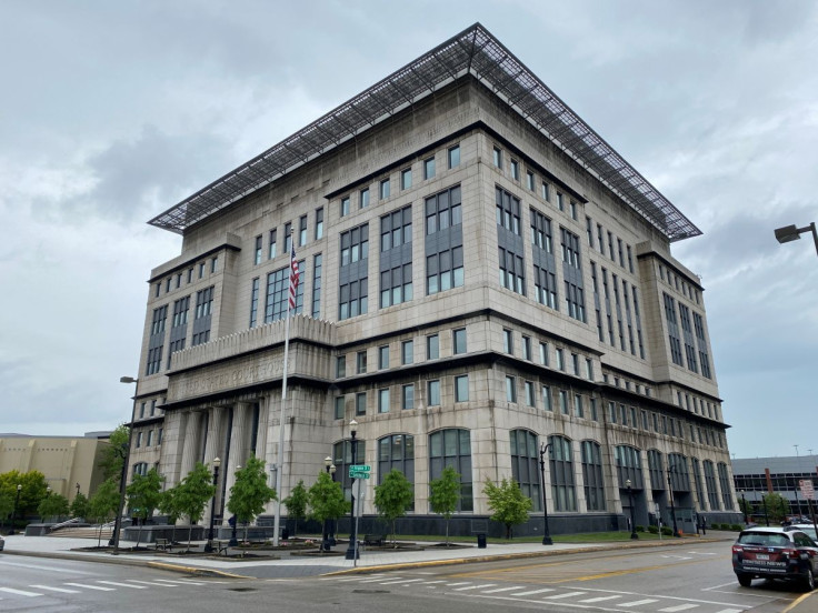 A general view of the courthouse where the three largest U.S. drug distributors are facing their first trial over claims that they fueled the opioid crisis, in Charleston, West Virginia, U.S., May 3, 2021. 