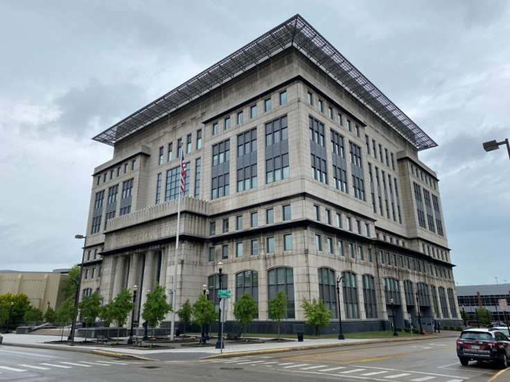 A general view of the courthouse where the three largest U.S. drug distributors are facing their first trial over claims that they fueled the opioid crisis, in Charleston, West Virginia, U.S., May 3, 2021.
