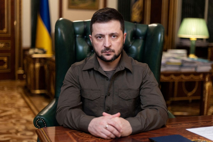 Ukraine's President Volodymyr Zelenskiy speaks during an address, condemning what he says are war crimes of Russian troops in the settlements around the Ukrainian capital, as Russia's attack on Ukraine continues, in Kyiv, Ukraine April 3, 2022. Ukrainian