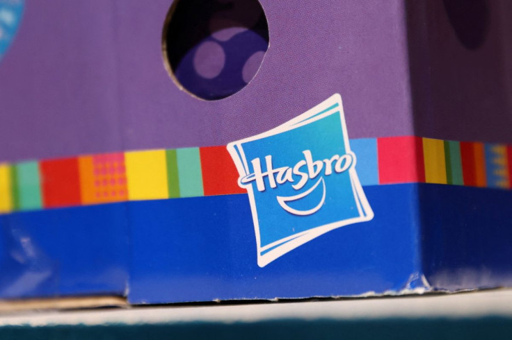 The Hasbro, Inc. logo is seen on a toy for sale in a store in Manhattan, New York, U.S., November 16, 2021. 
