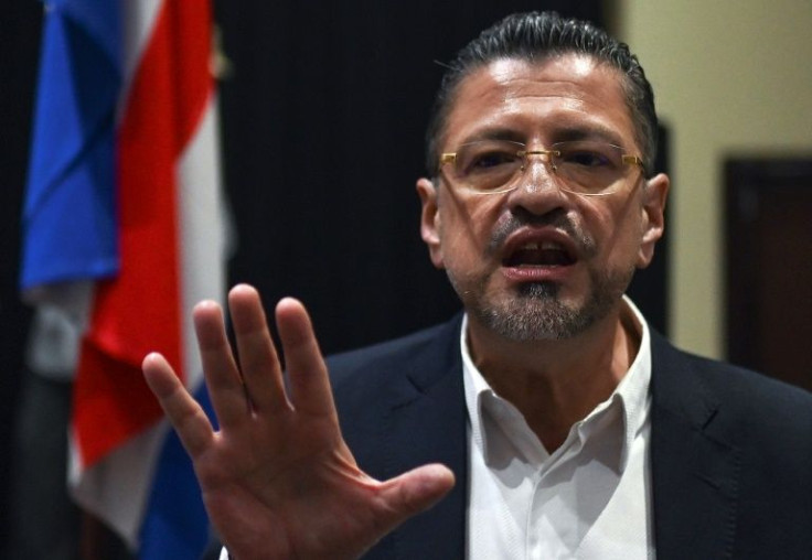 Costa Rican President-elect Rodrigo Chaves offers a press conference one day after being elected in the second round, in San JosÃ©, on April 4, 2022.