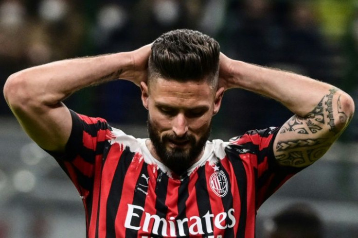 Olivier Giroud was twice denied as Milan failed to score against Bologna