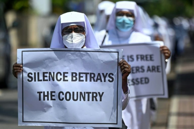 Most demonstrations have been peaceful, with Catholic clergy and nuns leading a silent procession in the capital