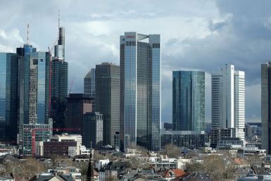 The financial district in Frankfurt, Germany, March 18, 2019. 